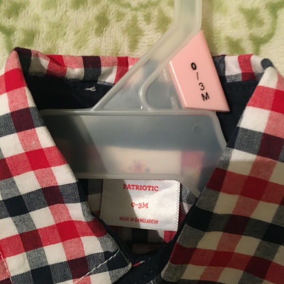 NWT Let's Celebrate Baby Boy Patriotic Summer Romper Size 0-3 Months - Picture 2 of 3